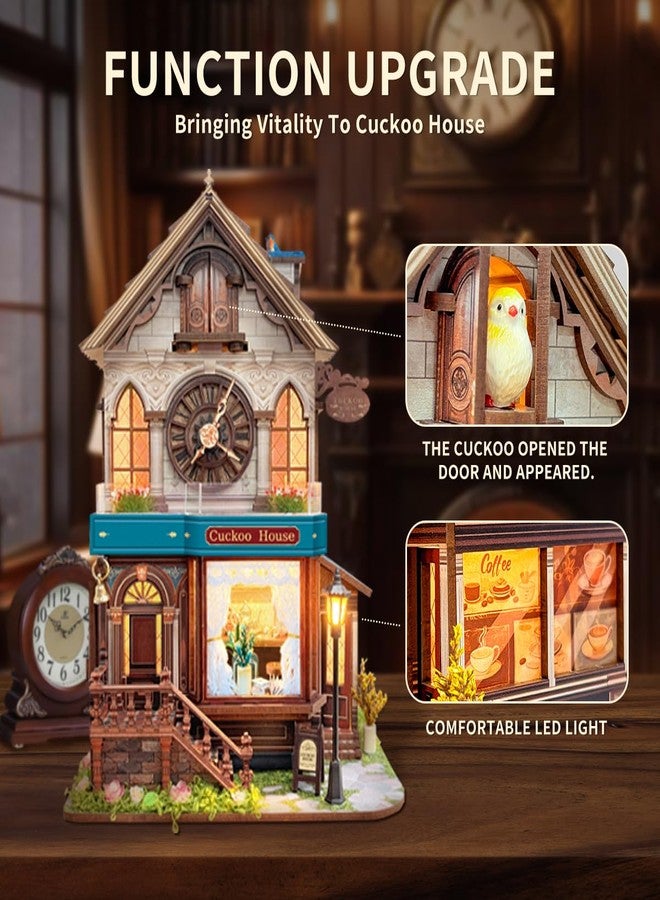 STRUCWOOD 3D Wooden Puzzles - Miniature Cuckoo Clock House Kit, DIY Wooden Building Set for Adults and Teens, Mini Model Kit with 3-Mode Touch Switch - Cuckoo House (SQ-61) - Image 4